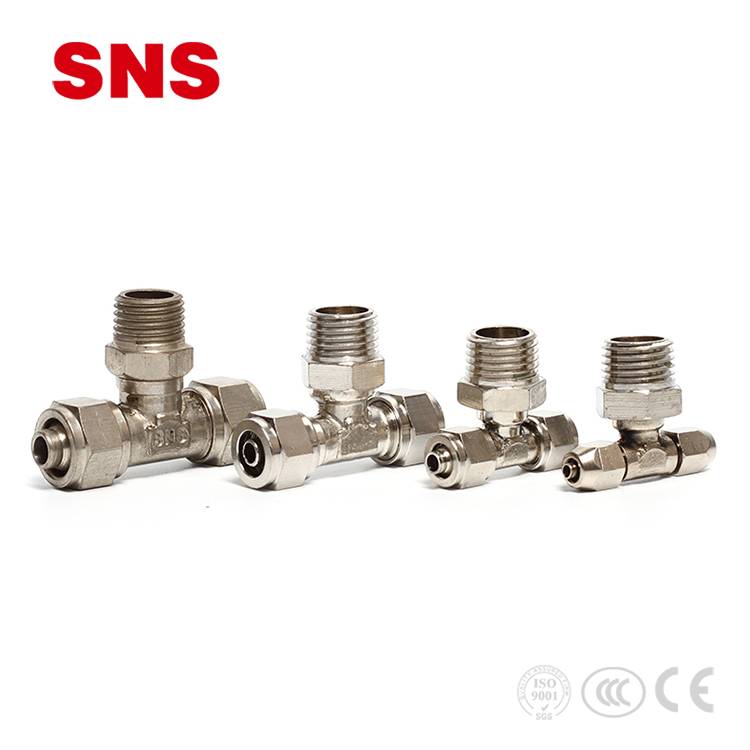 China Wholesale Push To Connect Fitting Manufacturers - SNS KTB Series high quality pipe quick metal bite type male branch tee air pneumatic fittings – SNS