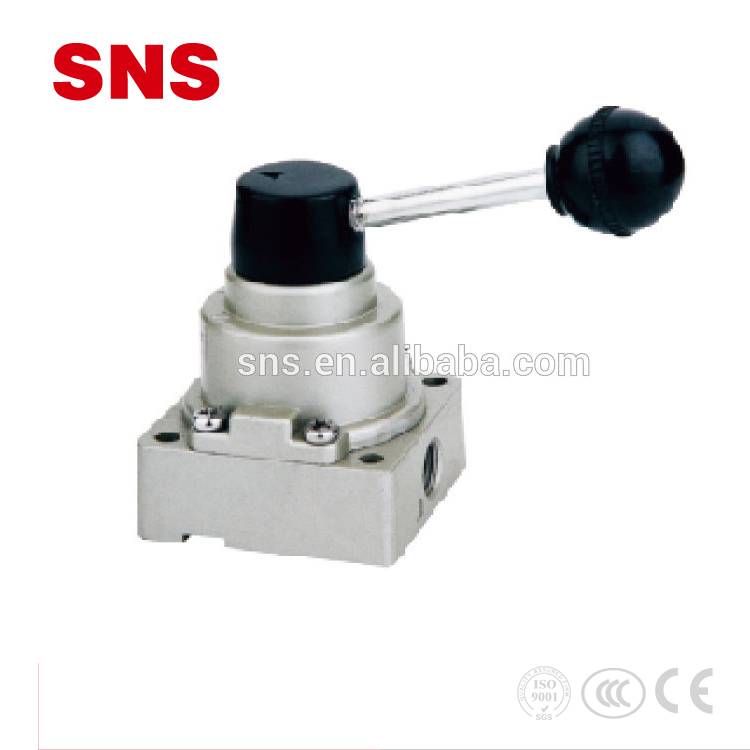 China Wholesale Nylon Tube Cutter Factories - SNS VH Series pneumatic hand-switching 4/3 way valves hand control rotary valve – SNS