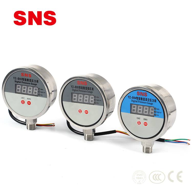 China Wholesale Pressure Control Switch Factories - SNS YZ-B9 Series Stainless Steel Vacuum Air Digital Pressure Gauge – SNS