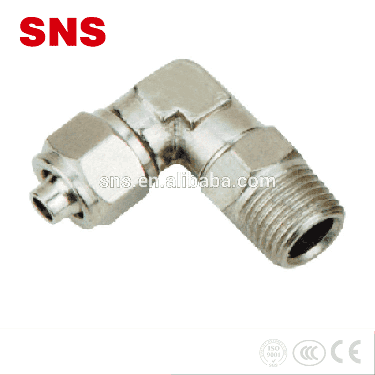 China Wholesale Mechanical Valve Factory - SNS KLL series KLL6-02 brass fast twist bent connector male thread angle elbow fitting – SNS