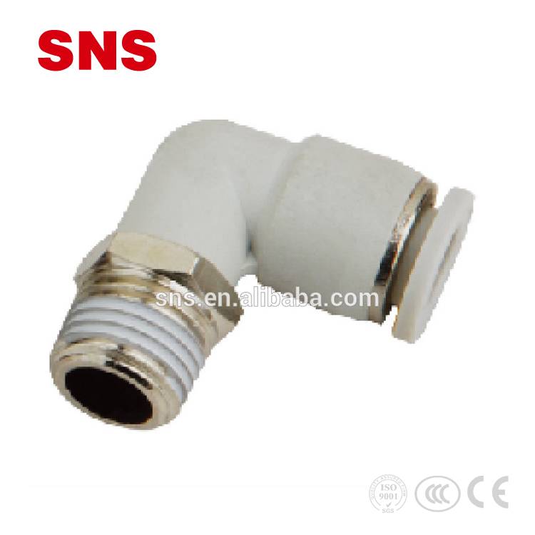 China Wholesale Tube Connector Fitting Pricelist - SNS BPL series pneumatic male threaded elbow 90 degree hose connector plastic pipe fittings – SNS