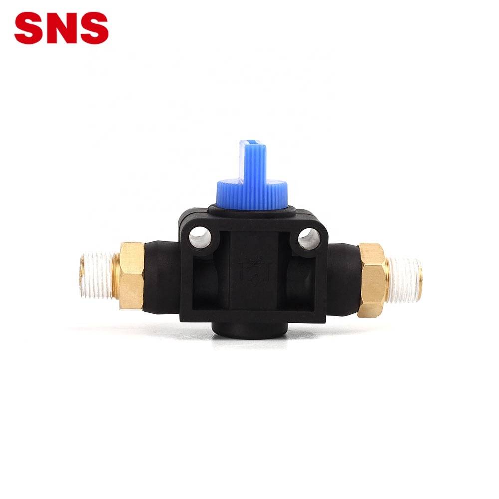 China Wholesale Union Straight Fitting Pricelist - SNS HVSS Series brass and plastic air flow control double male thread hand valve pneumatic fitting – SNS
