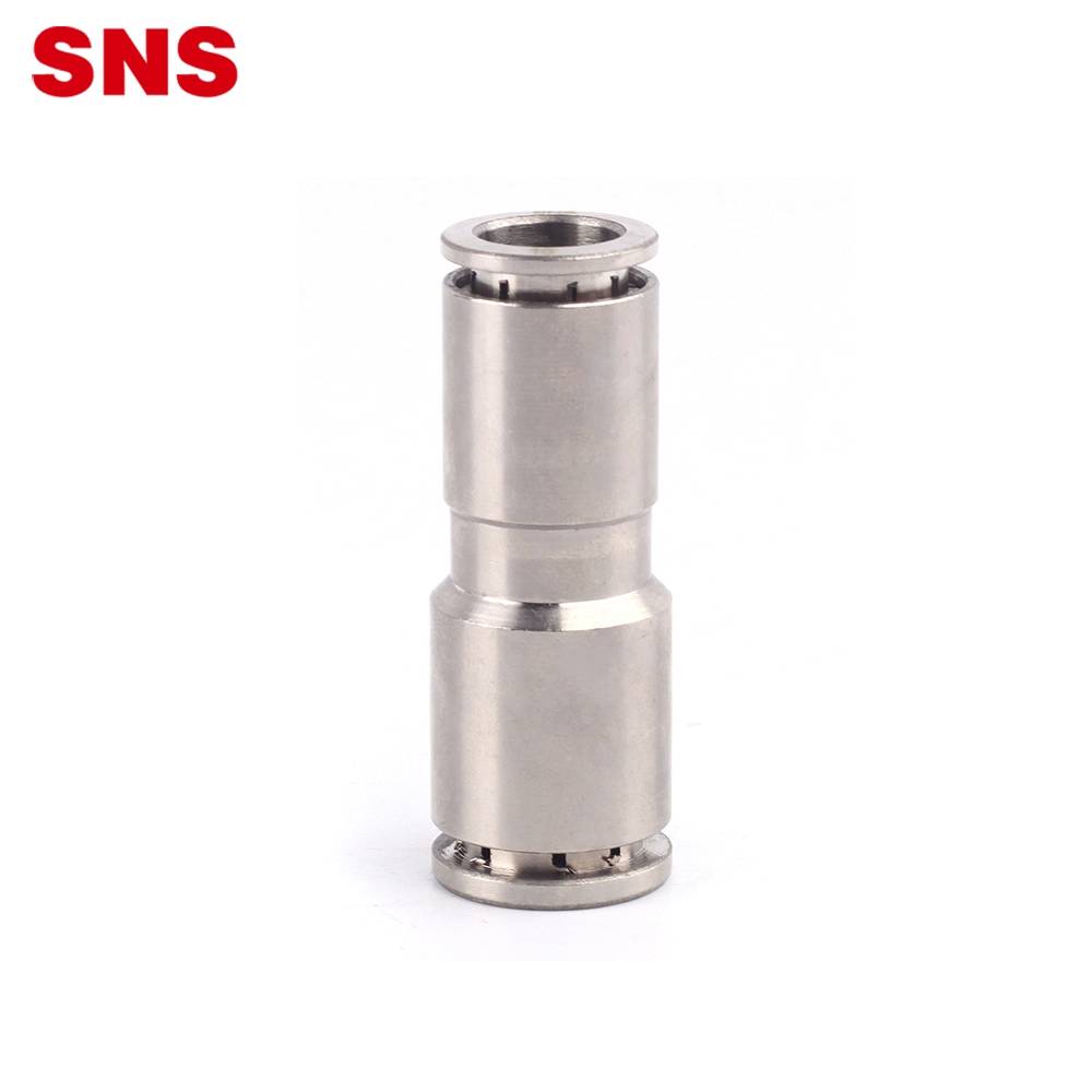 China Wholesale Valve Base Factory - SNS JPG Series push to connect nickel-plated brass straight reducing metal quick fitting pneumatic connector for air hose tube – SNS