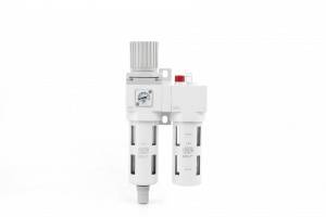 SNS SAC Series F.R.L relief type air source treatment combination filter regulator lubricator