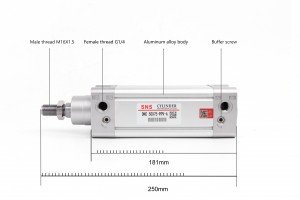 SNS DNC Series Double Acting Aluminum Alloy Standard Pneumatic Air Cylinder with ISO6431