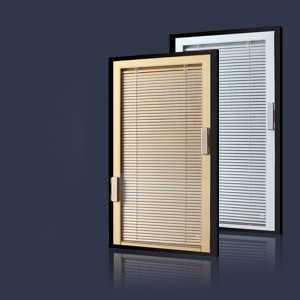 Aluminum venetian double glazing window with integral blinds
