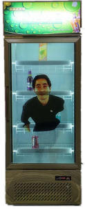 Transparent LCD display cabinet
