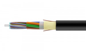 24F – 144F Sako da Tube ADSS Na gani Cable Corning Fiber |All-dielectric Aerial Fiber Optic Cable 80- 100M Span