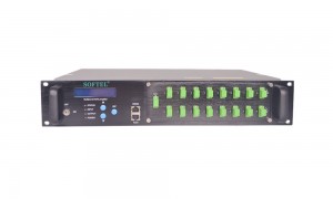 Amplificatore 1550nm EDFA 8 Ports WDM Fiber Opitc Amplificatore cù Connettori SC / APC