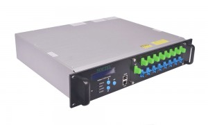 1550nm Booster DWDM EDFA 8 Ports Fiber Amplifier alang sa WDM Network