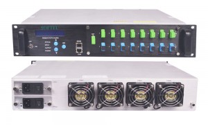 Amplificatore in fibra DWDM EDFA a 8 porte da 1550 nm per rete WDM