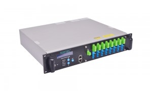 XGS-PON EDFA 16 portos 22dBm CATV 10G 1270/1577nm WDM EDFA optikai erősítő