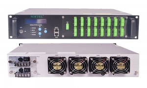 1550 nm WDM EDFA 16 portos optikai erősítő XPON hálózathoz