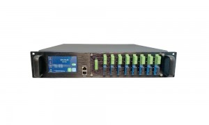 1550nm WDM EDFA 16 Ports CATV និង PON Fiber Optical Amplifier ជាមួយនឹងអេក្រង់ Touch