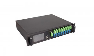 1550nm WDM EDFA 16 puertos CATV y amplificador de fibra óptica PON con pantalla táctil