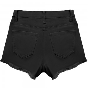 100% Cotton Girl Black Shorts Pants