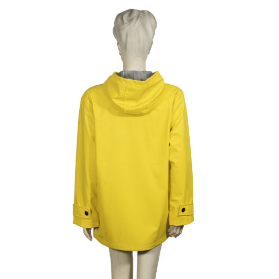 Men and Women Yellow PU Rain Jacket