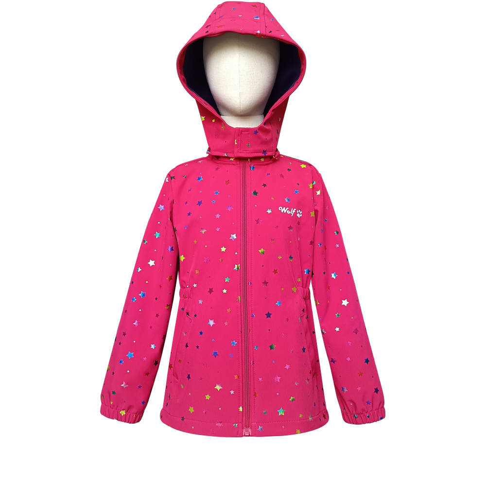 New Delivery for Kids Reflective Vest - Girl Spring Printed Softshell Jacket  – Hantex