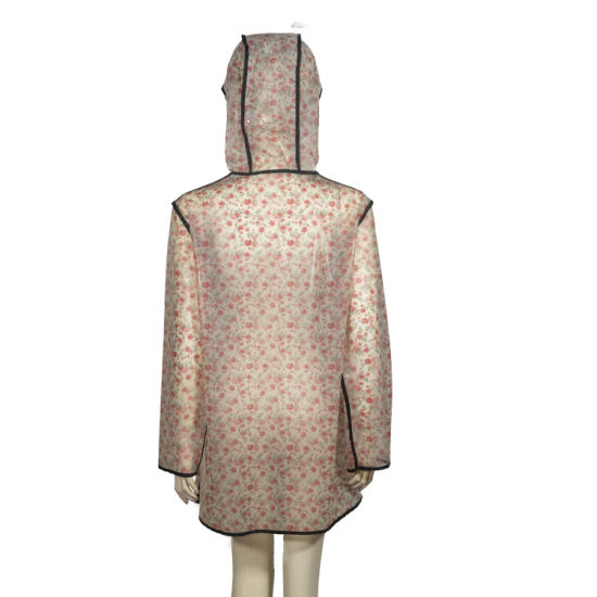Ladies Short Transparent TPU Rain Coats