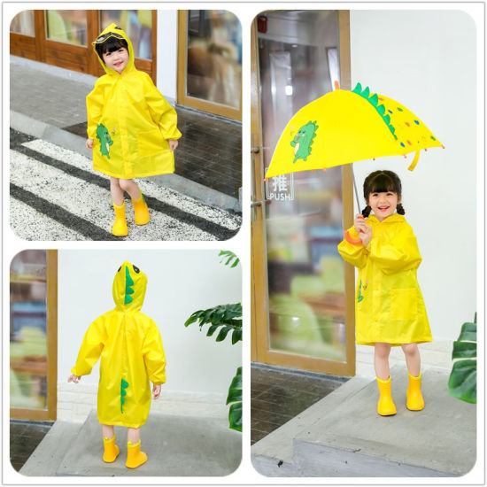 pvc rain coat for kids 