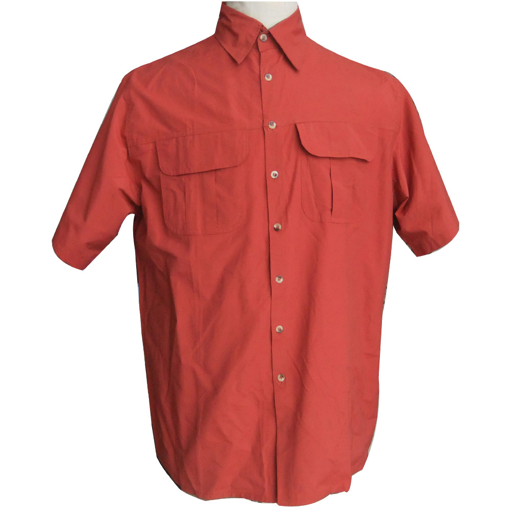 Linen Workwear - Adult Red Work Short Sleeve Shirt  – Hantex