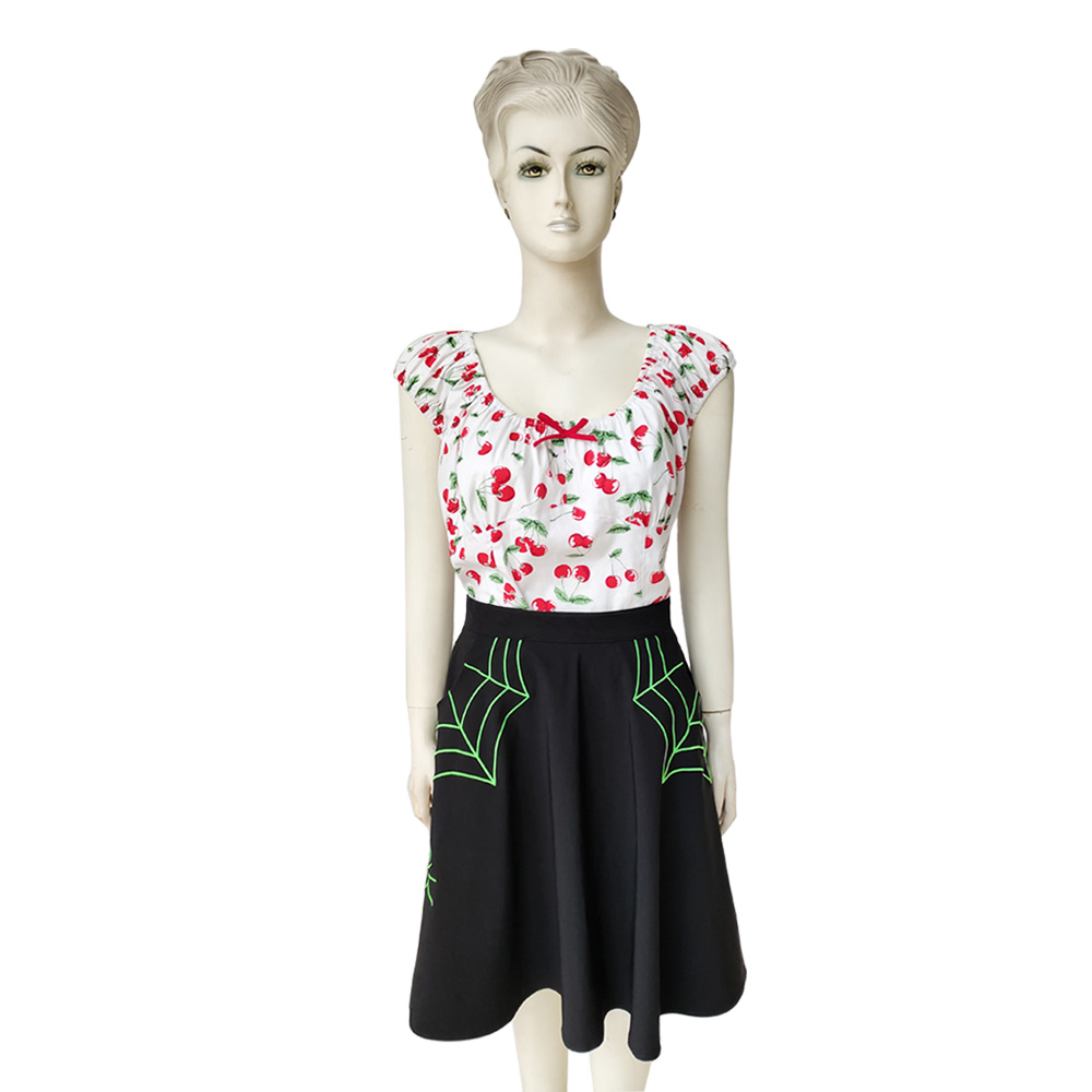 Fashion Dress - Lady summer clothing Ladies Short Sleeved cotton Cherry Printing Casual Shirt Clothing for Women – Hantex