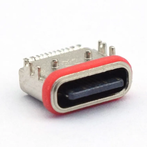 one-stop manufacturers custom multiple models 6/12/16/24 PIN IPX8 usb type c female connector rubber core external leakage