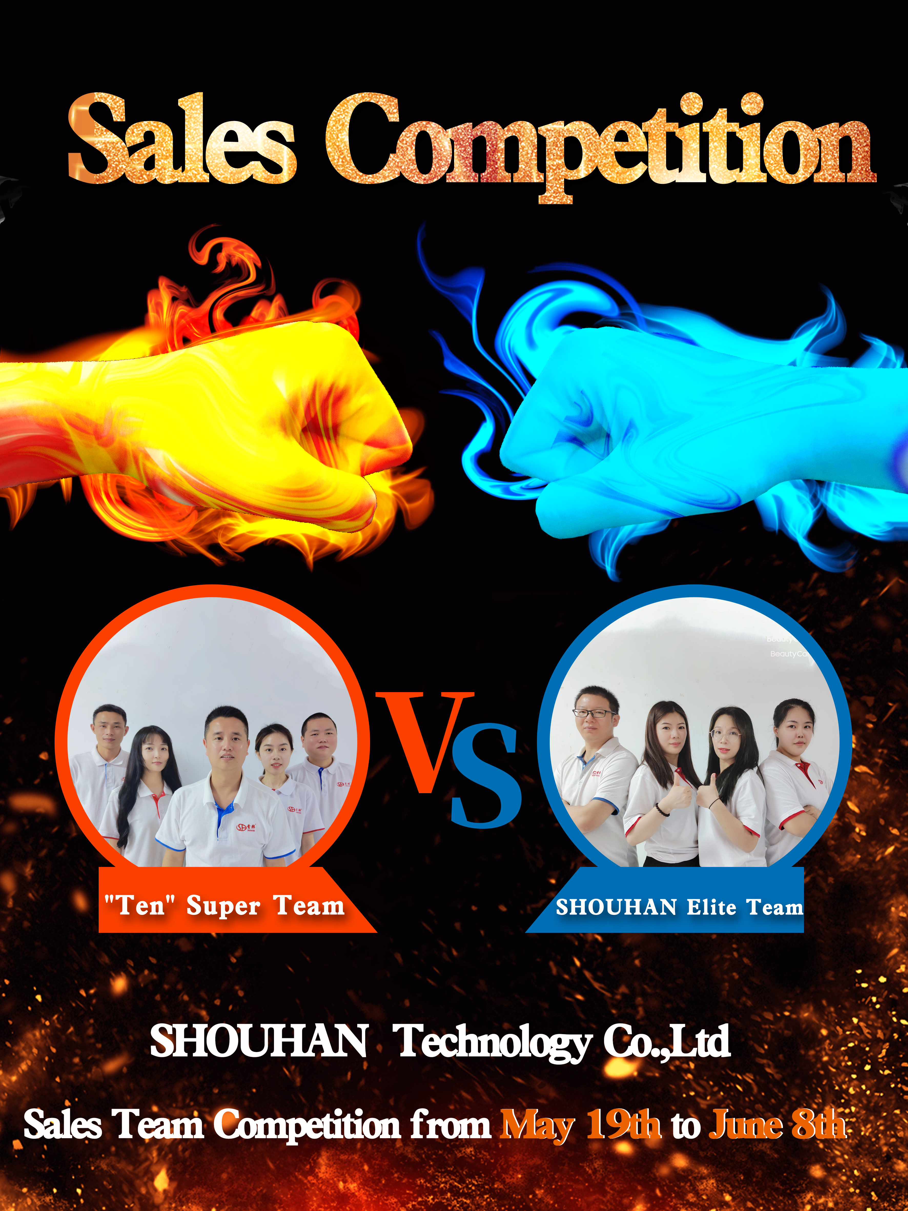 Shouhan Technology Co., Ltd, Sales Team Competition From May 19th to June 8th