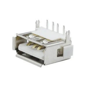 USB 10.0 connector 6.3 wire edge Type A female connector 4 pin 10.0 short body white plastic curling USB connector