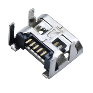 micro 4 pin DIP/flat edge female micro usb connector