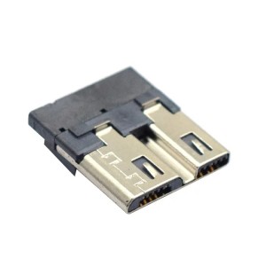 micro usb 3.0 connector welded wire post micro male connector gold plated plug support customization