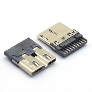 micro usb 3.0 connector welded wire post micro male connector gold plated plug support customization