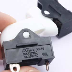 8A 125VAC 8A 250VAC different colors XN-10 3 pin 3 position On Off on Rocker Switch for Hair Dryer
