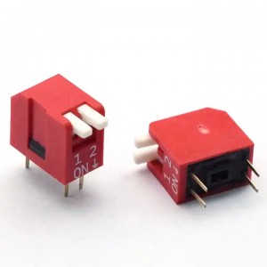 1-12 positions 2.54mm pitch dip switch straight insert flat code dial switch