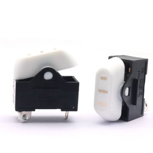 8A 125VAC 8A 250VAC different colors XN-10 3 pin 3 position On Off on Rocker Switch for Hair Dryer