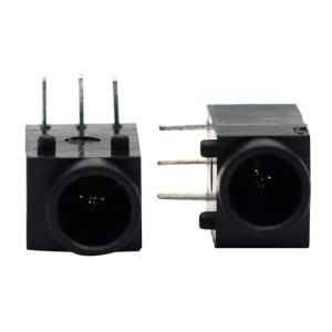 3 PIN horizontal plug-in DC003A DC power jack with positioning column 1.3 inner needle charging seat DC power socket