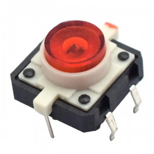 12×12 DIP illuminated momentary tactile SWITCH push button tact switch with led