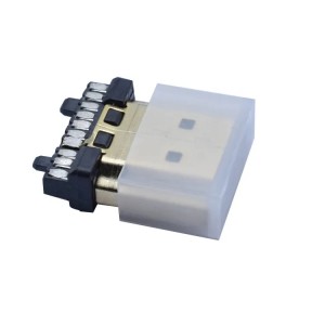 Usb A Male Connector Gold Plated HD Multimedia Interface Type HDMI Male Socket Double Buckle Post Connector 20PIN