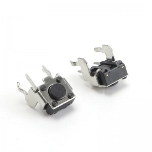 Tact Switch 2 pins on side 6x6x9 mm micro tactile switch black base with metal frame