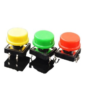 Tactile switch cap12*12*7.3 Yellow/Red/Green hat for 12X12 tactile switch with cap