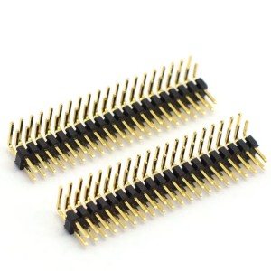 2.0mm double rows bent needles male pin header PCB connector 2/3/4/5/6/7/8/9/10/40 pin