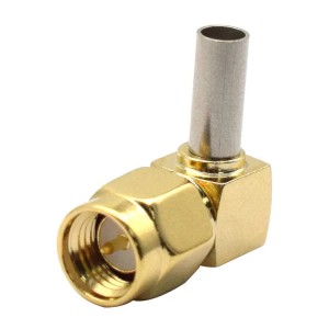 90 degree gold male female high frequency socket S-M-A connector pcb terminal coaxial cable