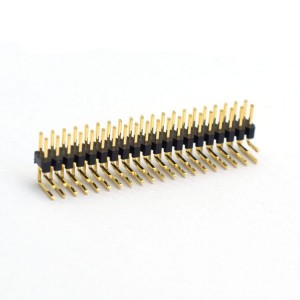 2.0mm double rows bent needles male pin header PCB connector 2/3/4/5/6/7/8/9/10/40 pin