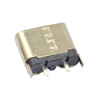 2 pin usb type c jack connector female socket vertical plug fast mobile charging port