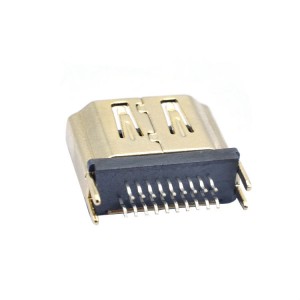 Gold Plated 19pin HD Multimedia Interface Female Socket H-D-M-I Connector for 1.6mm PCB
