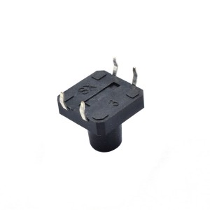 TS14-1212-55-BK-160-SCR-D DC 12V 50mA DIP tact switch 12*12 Custom height black Round head tactile switch