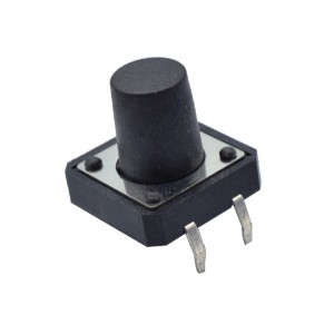 TS14-1212-55-BK-160-SCR-D DC 12V 50mA DIP tact switch 12*12 Custom height black Round head tactile switch