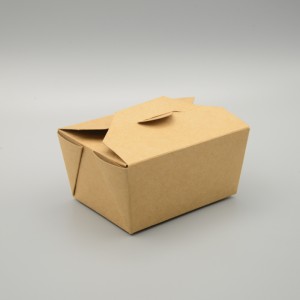 Eco-Friendly Durable Kraft Paper Clasp Boxes for Fast Food Packaging