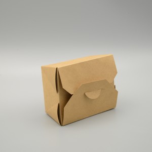 Eco-Friendly Durable Kraft Paper Clasp Boxes for Fast Food Packaging
