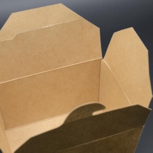 Eco-Friendly Durable Kraft Paper Clasp Boxes for Fast Food Packaging
